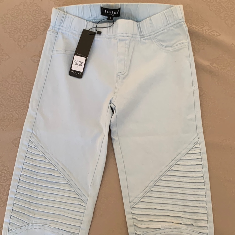 Light Blue Pants Stretch Jeans for Women Small